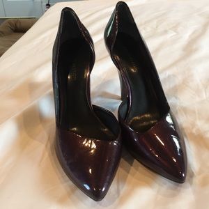Ann Taylor Maroon patent leather heels