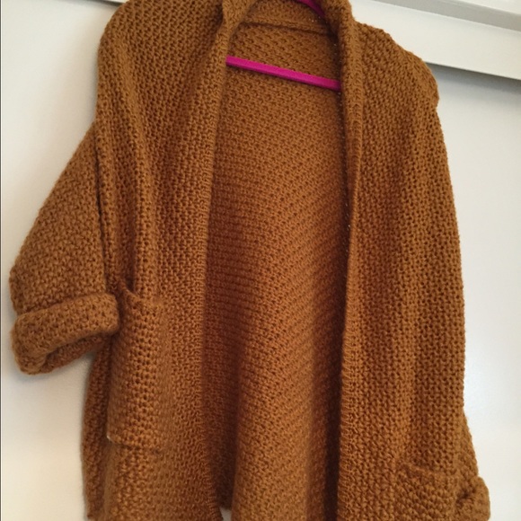 mustard cardigan