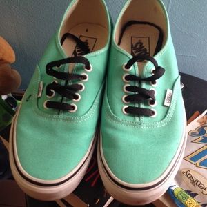 Green/Mint Vans- Size 9 women's.
