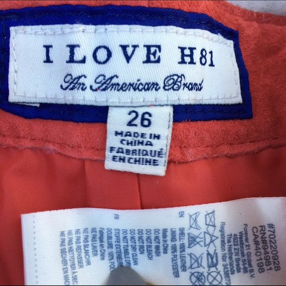 🔴Sold in bundle|I love h81 leather shorts - Picture 4 of 4