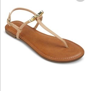 Merona Shoes - Merona Tan & Gold Bow Sandals Target Merona Shoes - Merona Tan & Gold Bow Sandals Target