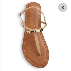 Merona Shoes - Merona Tan & Gold Bow Sandals Target Merona Shoes - Merona Tan & Gold Bow Sandals Target