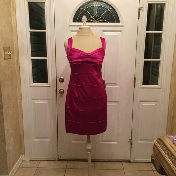 Hot pink semi formal dress