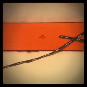 Hermes tie box with ribbon