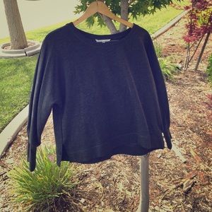 NWOT Victoria's Secret Crop Slate Gray Sweatshirt