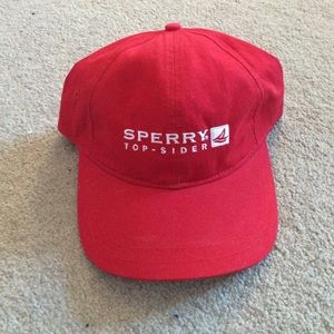 Red sperry hat