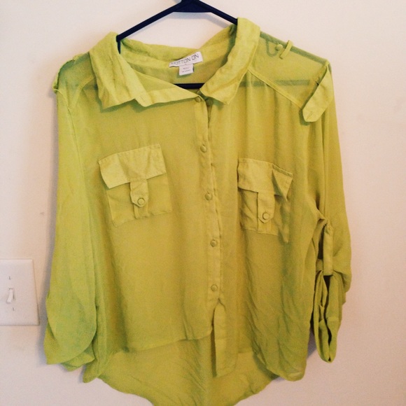 Sheer, quarter length shirt