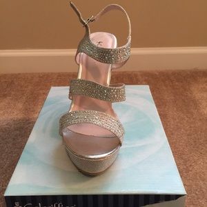 Silver formal, prom or wedding shoes