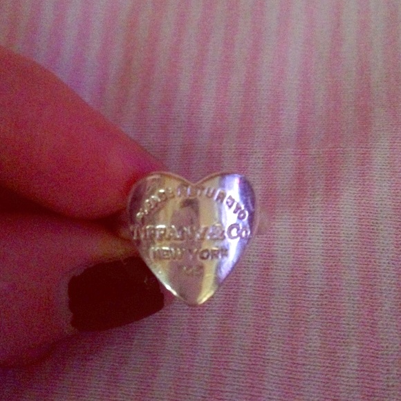 Tiffany & co heart ring silver FAUX