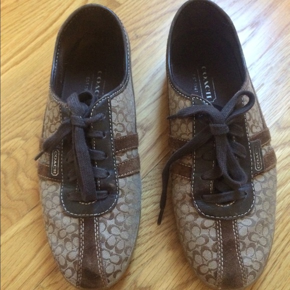 SOLD Coach brown sneakers
