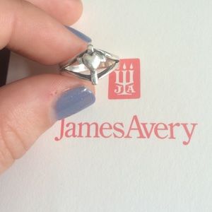 James Avery Cross and Heart ring