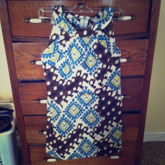 Geometric print Mod dress with cutouts on back! - Picture 1 of 4