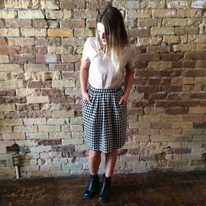 Anthropologie Houndstooth Skirt