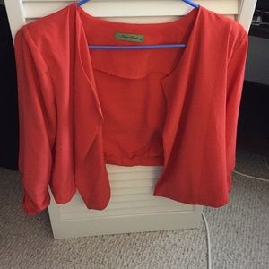 LF short red blazer