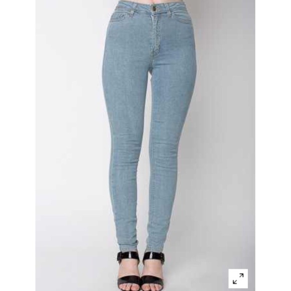 American Apparel Light Wash Pencil Pant