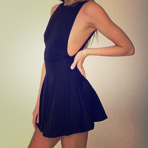 American Apparel black skater dress