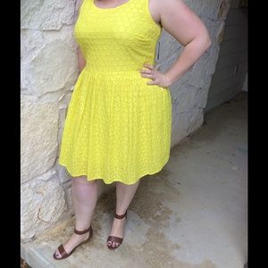 Yellow Eyelet Plus Size Sundress NWT