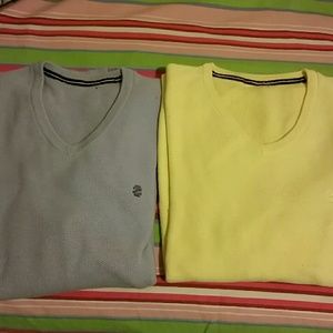 Light Purple and Yellow Men Sweaters