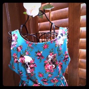 Degrees Peplum Skulled Open Back Top