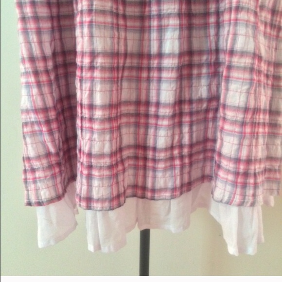 GREY & RED PLAD HALTER TIE DRESS - Picture 3 of 4