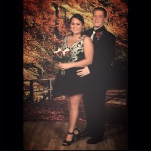Black & Silver homecoming dress