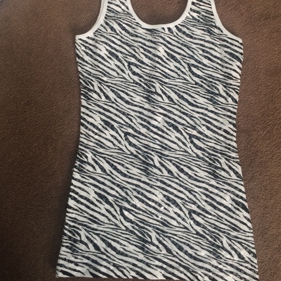 Tank top with sequins