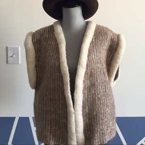 Cream + Beige Vintage Wool Vest