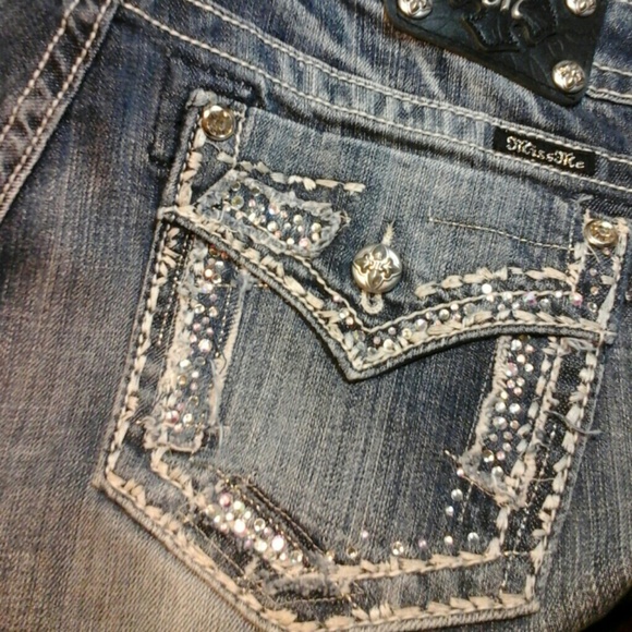 MISS ME JEANS ACID DIAMOND SPLASH SIZE 31 EASY FIT