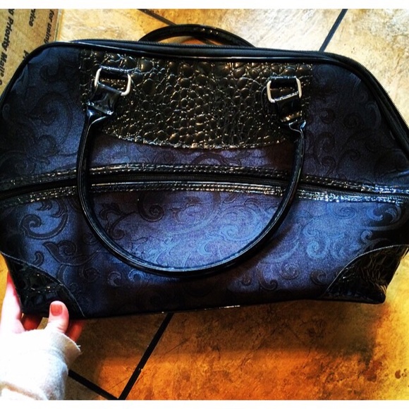 Large Black Purse/ Makeup Bag
