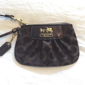 NWOT Brown and gold Coach wristlet
