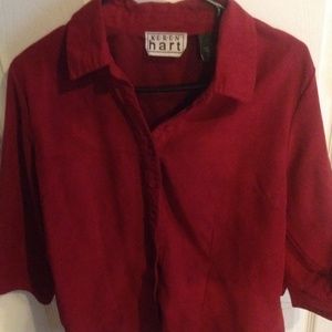 Red quarter sleeved button up!