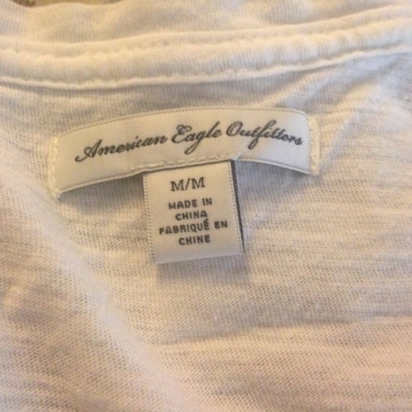 White short sleeve shirt w/ beaded design - Picture 3 of 3