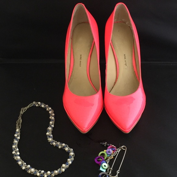 Pink neon Nine West shoes in size 7