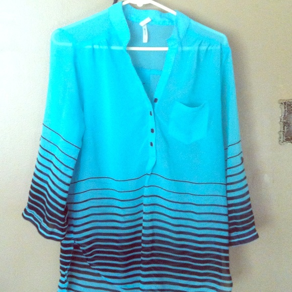 Mint Green and Black Tunic
