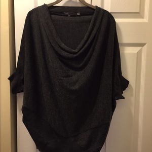 Vince dark grey cowl neck 3/4 sleeve sweater