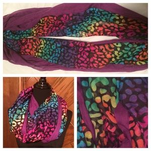 🌈Rainbow leopard scarf🌈