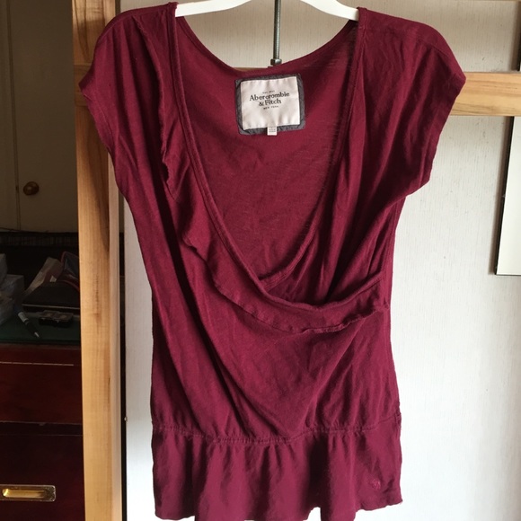 Abercrombie faux wrap blouse size L