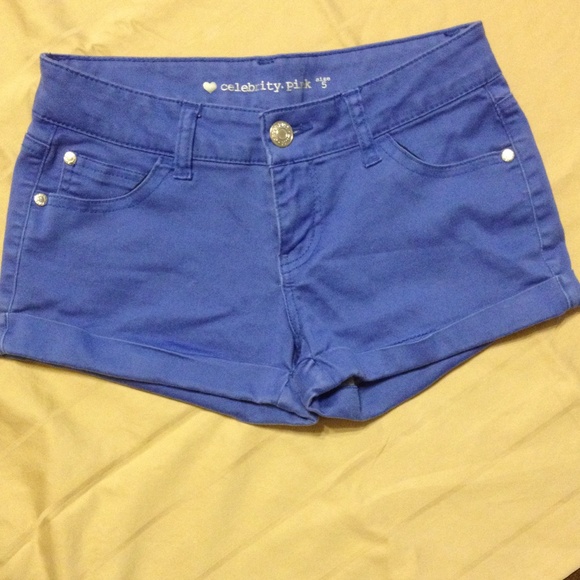Celebrity Pink -dazzling blue shorts.