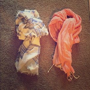2 nautical themed summer scarves!