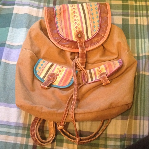 Tribal brown backpack