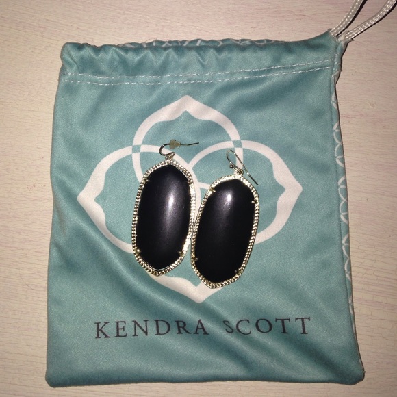 black Kendra Scott earrings
