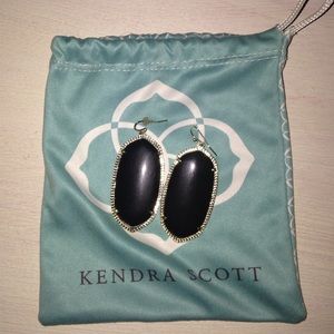 black Kendra Scott earrings