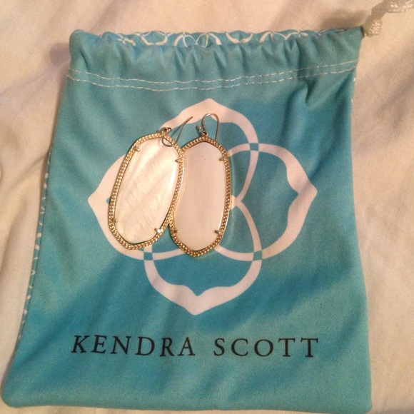 White Kendra Scott earrings