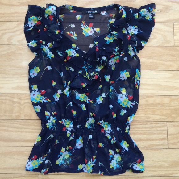 Peplum Flower Blouse - Picture 2 of 3