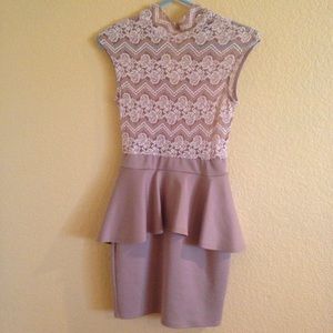 Lace peplum dress