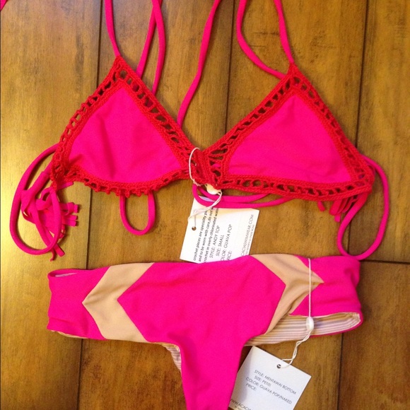 Acacia guava pop bathing suit TOP ONLY