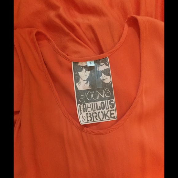 Young, Fabulous & Broke Orange Tinsley Dress NWOT - Picture 3 of 6