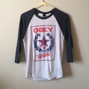 Women's OBEY baseball T size S