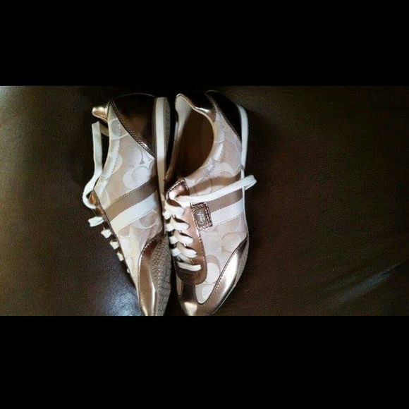 Brownish gold Coach shoes