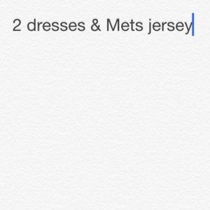 2 Evening dresses and Mets jersey